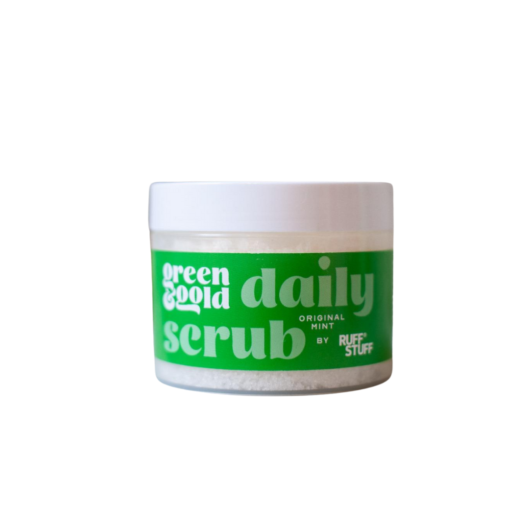 Original Mint Daily Scrub x Ruff Stuff Green and Gold Sugar